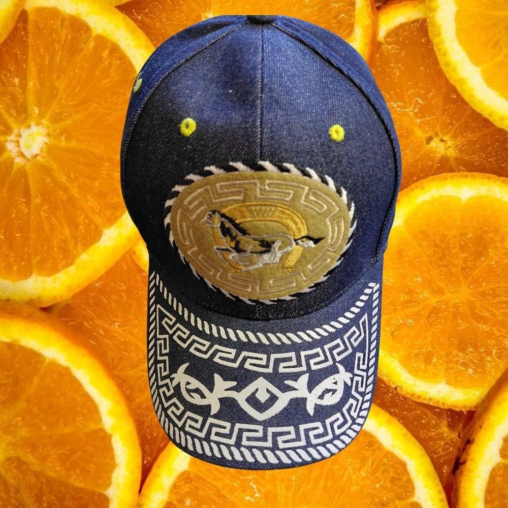 LLK Denim Baseball Cap Horse Embroidery Accent Casual Hat‎